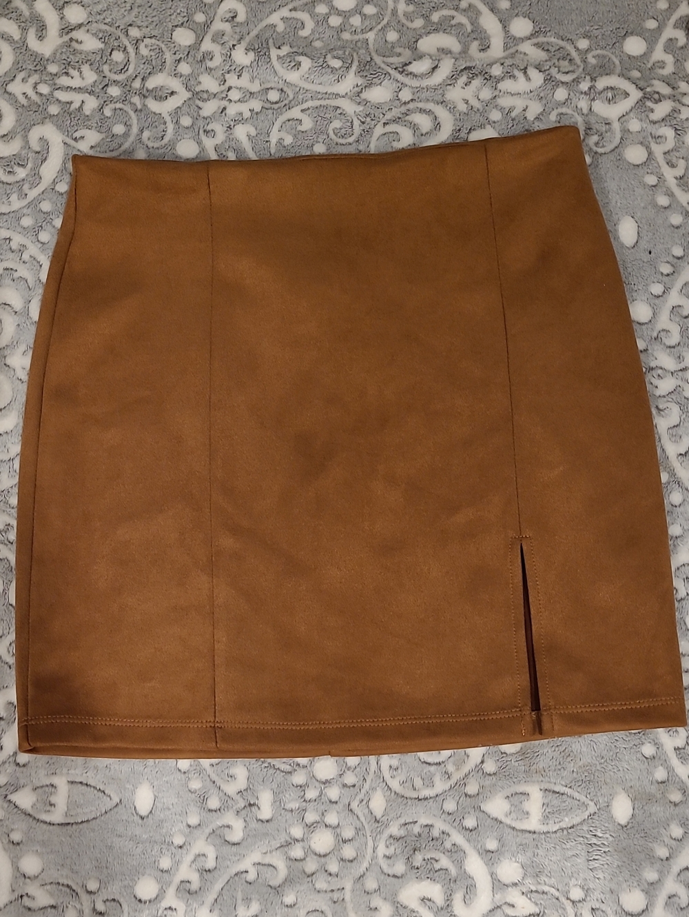 Windsor Tan Faux Suede Mini Skirt